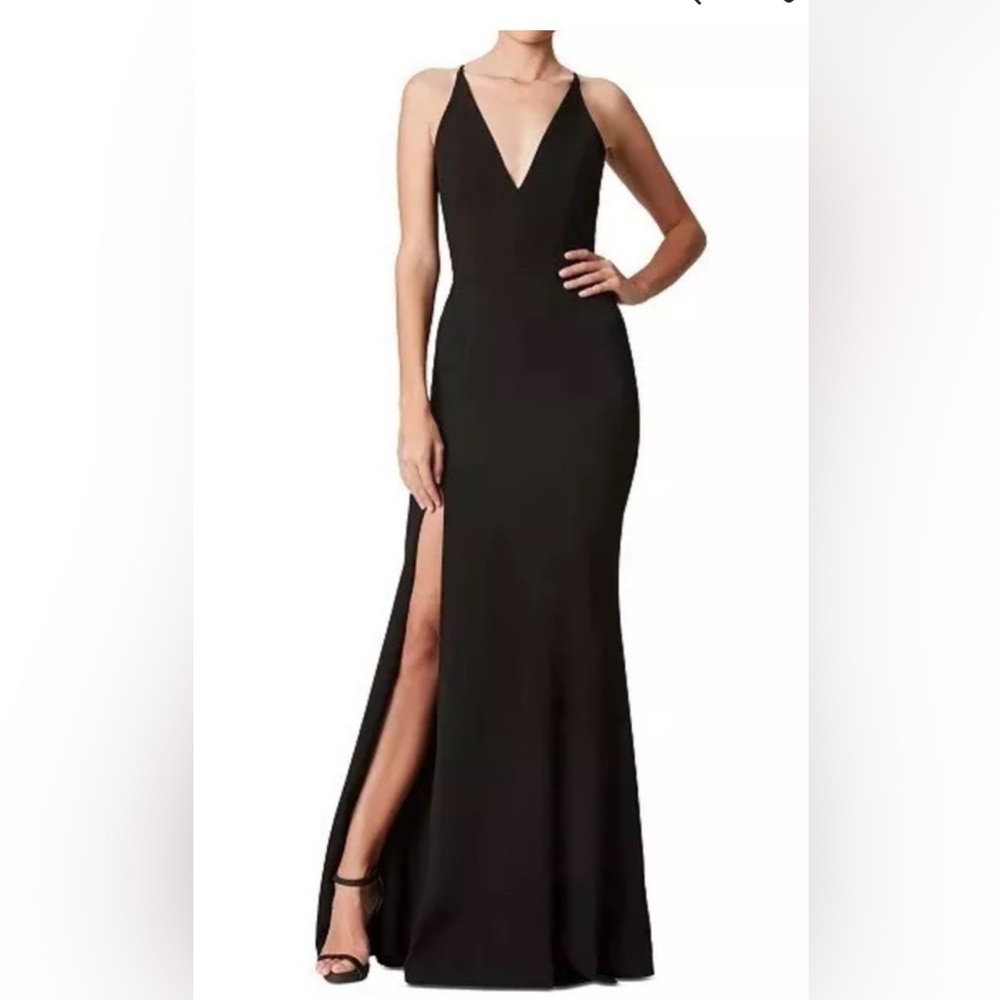 Dress the population Elegant Black Evening Gown